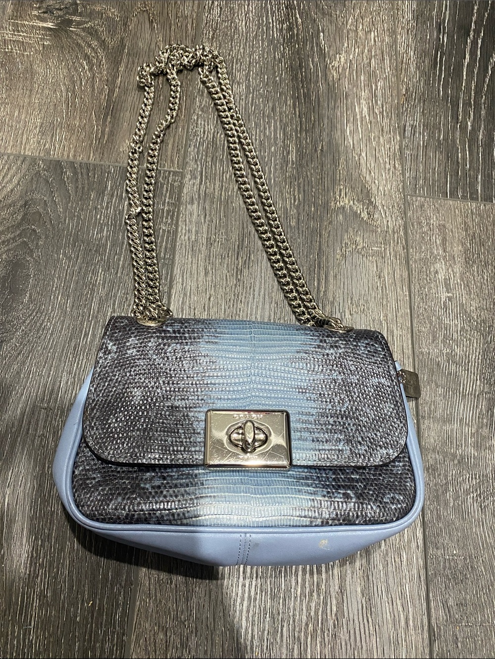Blue Coach shoulder bag